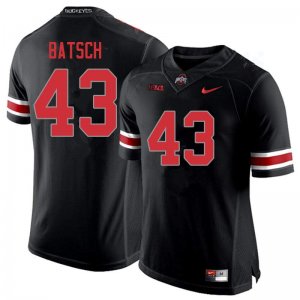 Men's Ohio State Buckeyes #43 Ryan Batsch Blackout Nike NCAA College Football Jersey Official QVH2644EQ